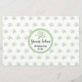 Enkel Grönt för Söt Lotus Soap Wrapping Papper