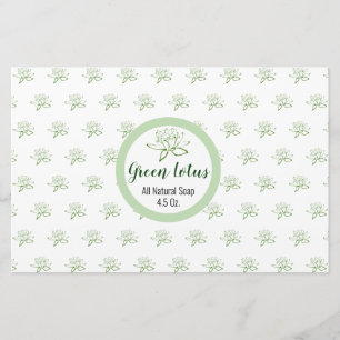 Enkel Grönt för Söt Lotus Soap Wrapping Papper