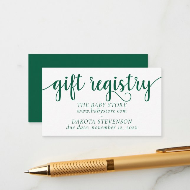 Enkel Grönt Gift-register | Alla händelser för sur Tilläggskort (Fram/Back In Situ)