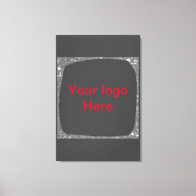 Enkel grönt gnistra glitter lägger till logotypens canvastryck (Framsida)