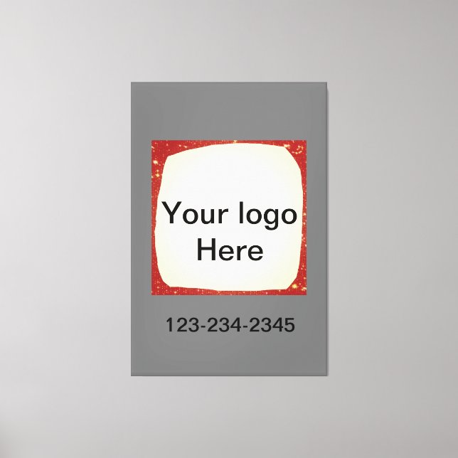 Enkel grönt gnistra glitter lägger till logotypens canvastryck (Framsida)