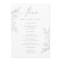 Enkel Grönt Greenery Boho Blommigt Bröllop