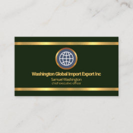 Enkel Grönt Guld Gräns Global Importera exportera Visitkort