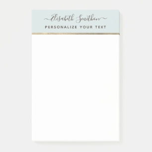 Enkel Grönt Guld minimalt privat lager Post-it Block