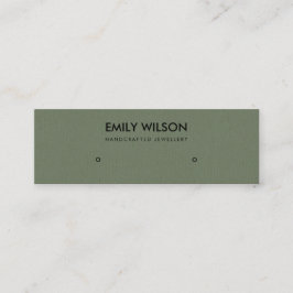 ENKEL GRÖNT KRAFT CHIC STUD EARRING VISNING LOGOTY MINI VISITKORT