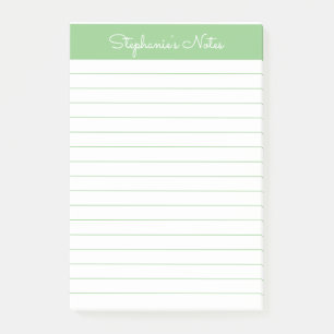 Enkel Grönt, linjerad Personlig Post-it Block