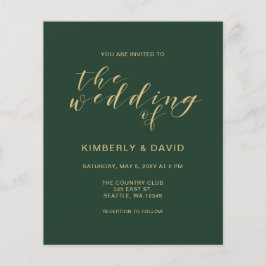 Enkel Grönt och inbjudan till bröllopsmöte i Guld