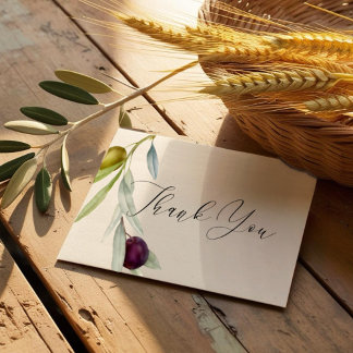 Enkel Grönt och Svartfärgsfärg för Olive Gren Tack Kort