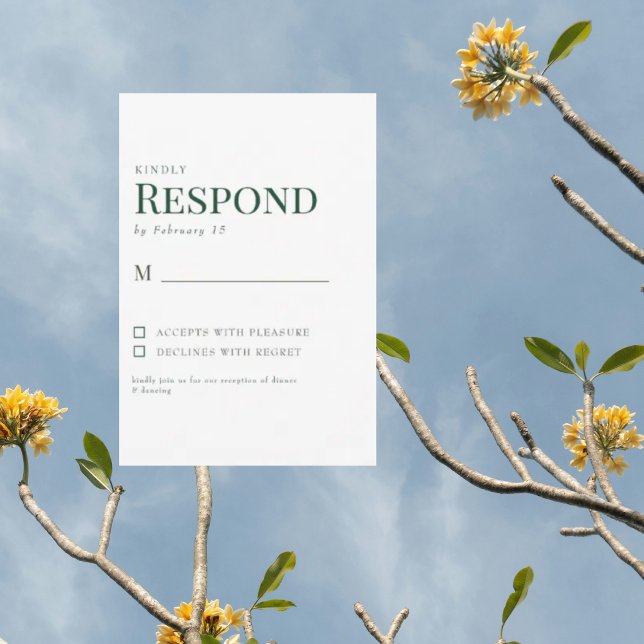 Enkel Grönt och vit Bröllop OSA (Skapare uppladdad)