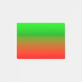 Enkel Grönt till rött Post-it Block