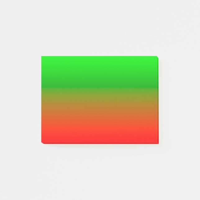 Enkel Grönt till rött Post-it Block (Framsida)