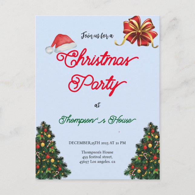 Enkel Grönt Träd Typografi god jul Helg Vykort (Framsida)