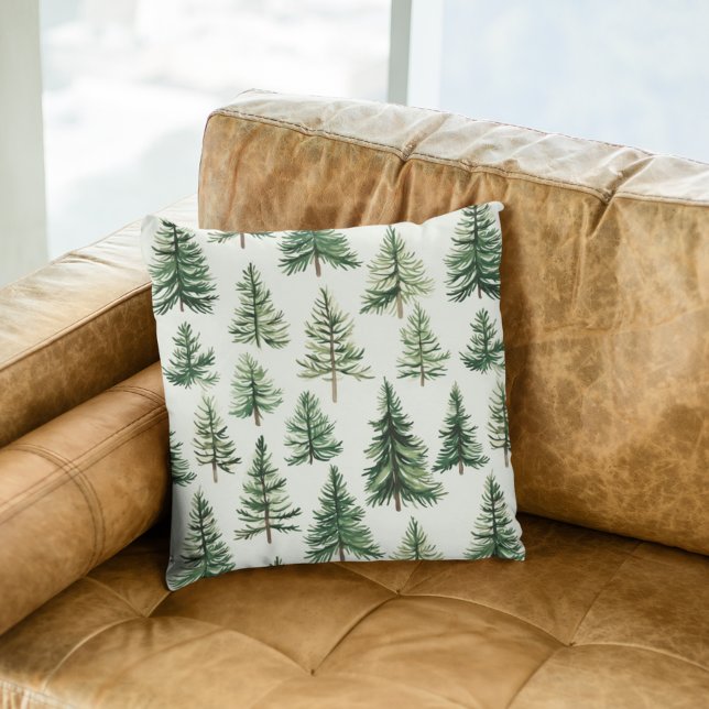 Enkel Grönt vattenfärg Gräs Helgdag Kudde (Skapare uppladdad)