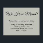 Enkel Grönt vid byte av Adress Tilläggskort<br><div class="desc">Behålla dina vänner och din familj uppdaterad med din nya adress med hjälp av dessa enkla handkort. Ett elegant, traditionellt skript parades med ett enkelt, sans-serif-teckensnitt för ett söt resultat. Alla lagrar lades till separat och lämnades olåsta till ge du fullt designkontroll. Ändra storlek, typsnitt, färg och placering efter behov!...</div>