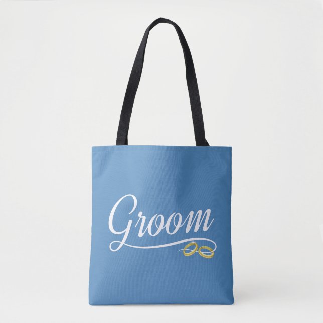 Enkel Groom Blommigt Bröllop Calligraphy | Tote Ba Tygkasse (Framsida)