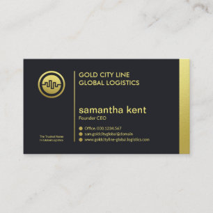 Enkel grundare av minimalistisk Guld Line Visitkort