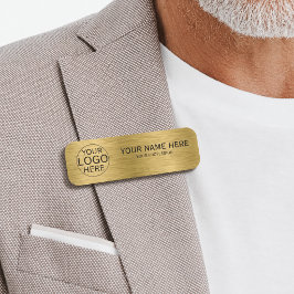 Enkel Grundläggande Falsk Guld Titel Säkerhetsnål  Namnbricka