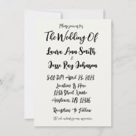 Enkel grundläggande inbjudan QR-kod för bröllopsin