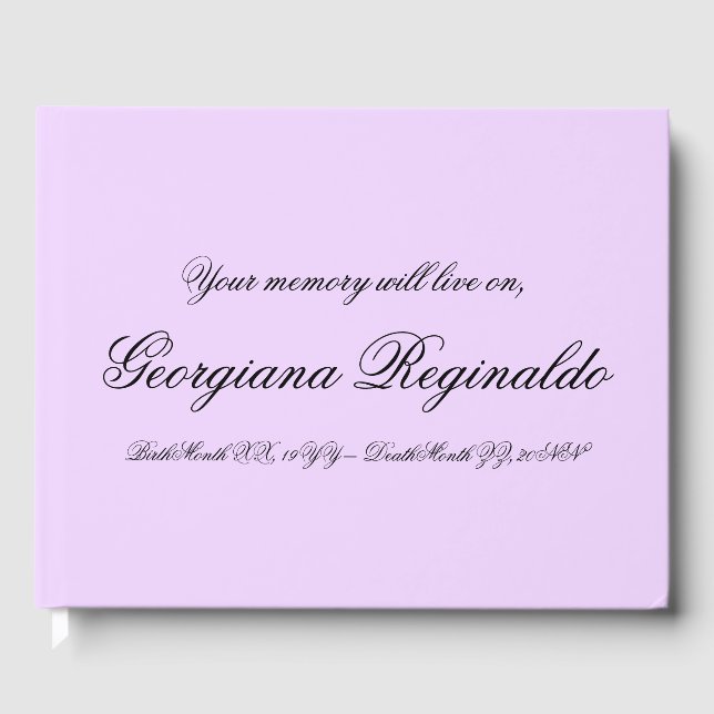 Enkel, grundläggande kondoleanser Guestbook Gästböcker (Framsida)