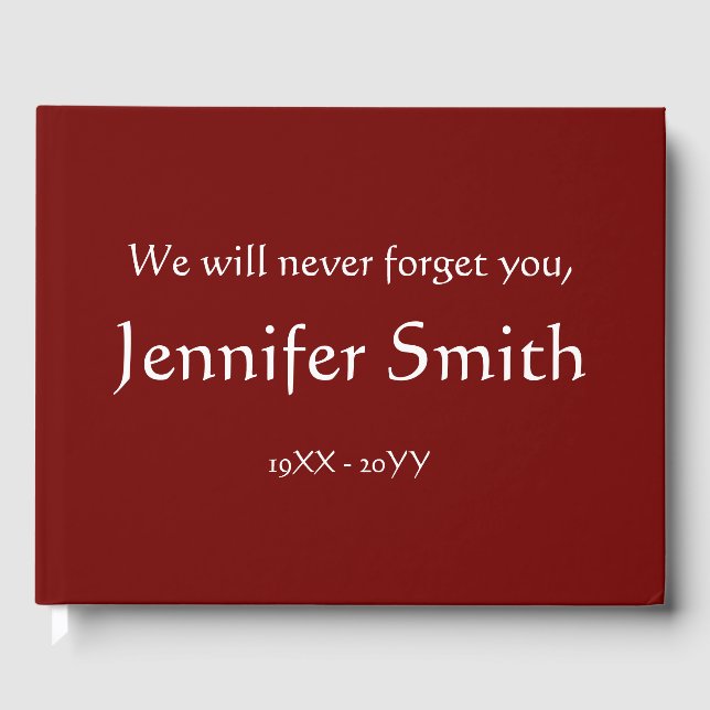 Enkel, grundläggande sympati, gästbok (Framsida)