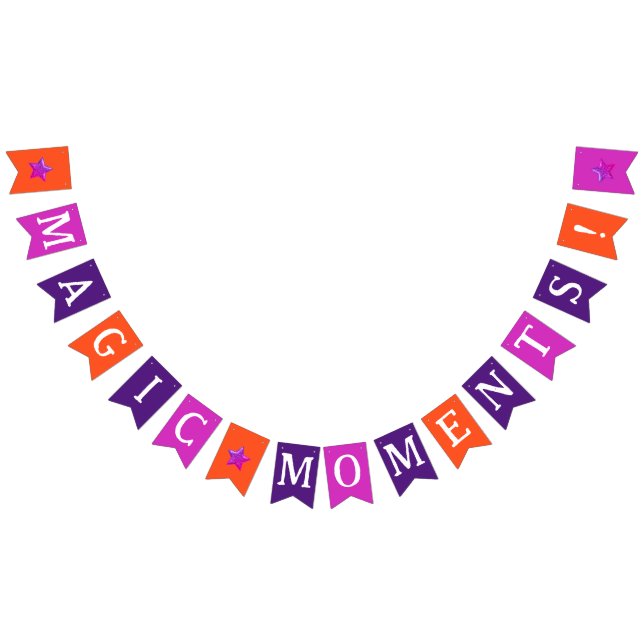 Enkel, grym, giftig, grå Glitter-stjärnor Vimplar (Alla)