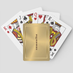 Enkel gud struktur med guld gräns monogram casinokort