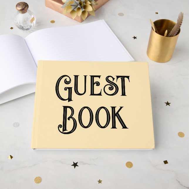 enkel guestbook Bröllop Gästböcker (Framsida Öppen)