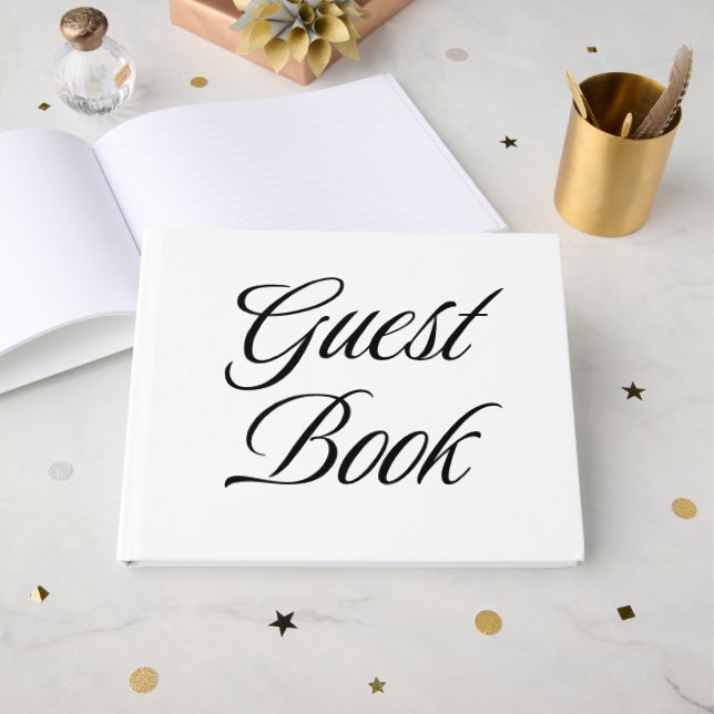 enkel guestbook Bröllop Gästböcker (Framsida Öppen)