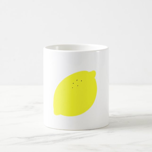 Enkel gul citronfrukt kaffemugg (Center)