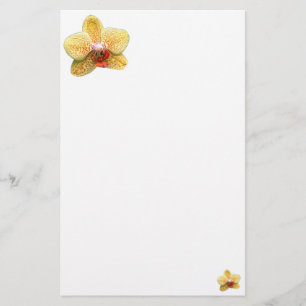 Enkel gul Orchidbrevpapper Brevpapper