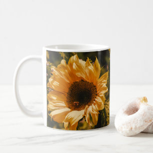 Enkel gul solros kaffekopp