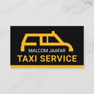 Enkel gul taxi din namn visitkort