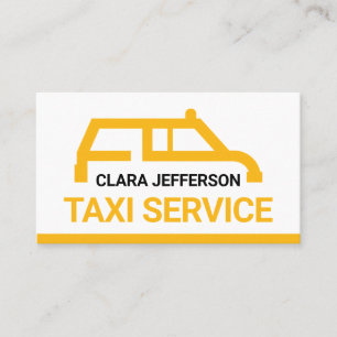 Enkel gul taxi-plats för ditt namn visitkort