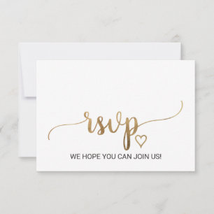Enkel Guld Calligraphy Sång Request OSA kort