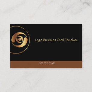 Enkel Guld Circles Logotyp Guld Corporate Visitkort