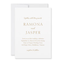 Enkel Guld, djärv modern Bröllop