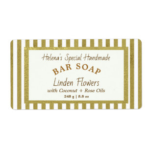 Enkel Guld-figursättningsetikett för Cream Soap Fraktsedel