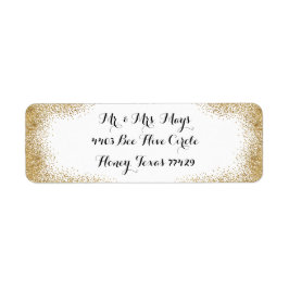 Enkel Guld Gräns Returadress Etikett