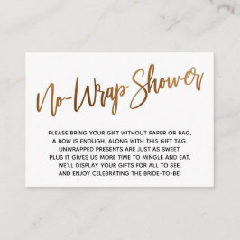 Enkel Guld Handskriven No-Wrap Duschdraperi Tilläggskort