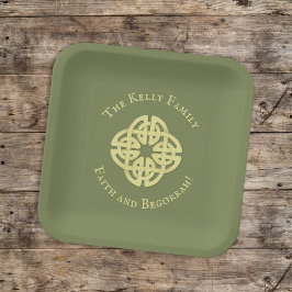 Enkel Guld Irish Faith och Begorrah Quote Party