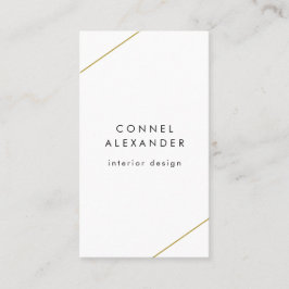 Enkel Guld Linjer Modern Elegant Visitkort