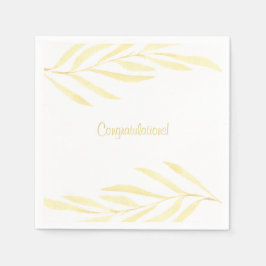 Enkel Guld Lövs Napkins Pappersservett