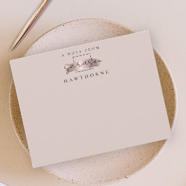 Enkel Guld Personlig Stationery i skript Ro Anteckningskort