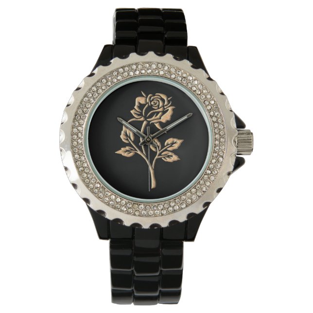 Enkel Guld Ro Armbandsur (Framsida)