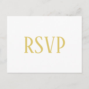 Enkel Guld - RSVP/Middagsval Postkort Vykort