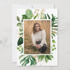 Enkel Guld Tropical Photo Modern Studenten Meddelande