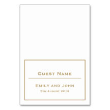 Enkel Guld-typografi och Gräns/gäst Namn