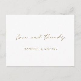 Enkel Guldbröllop Tack Kort