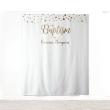 Enkel guldkonfetti dopbakgrund