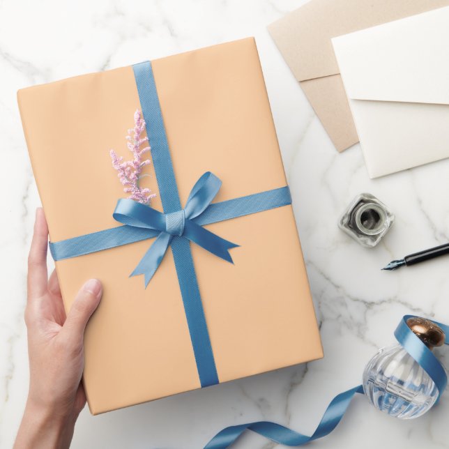 Enkel guldrosa persikofärg nyans ton presentpapper (Gifting)